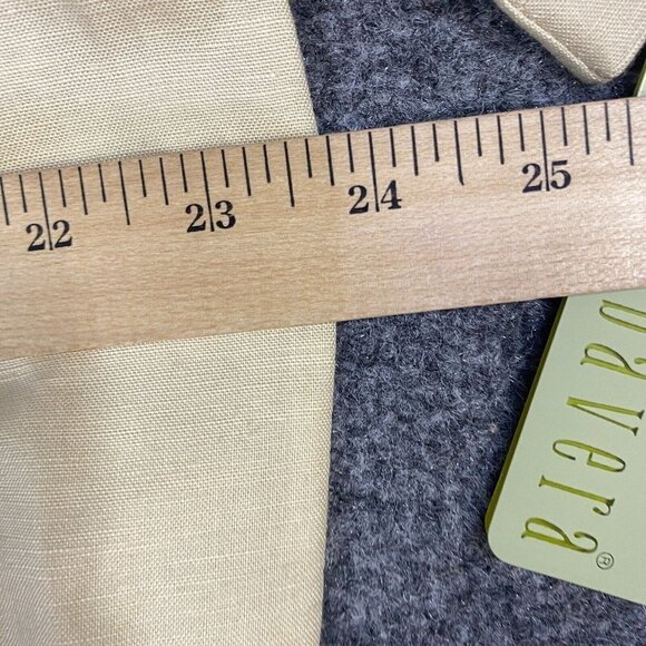 Cubavera Mens Shirt L Beige Linen Blend Embroidered MCM Hurricane Glass NEW - Picture 4 of 7